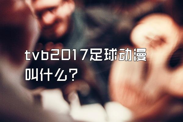 tvb2017足球动漫叫什么？