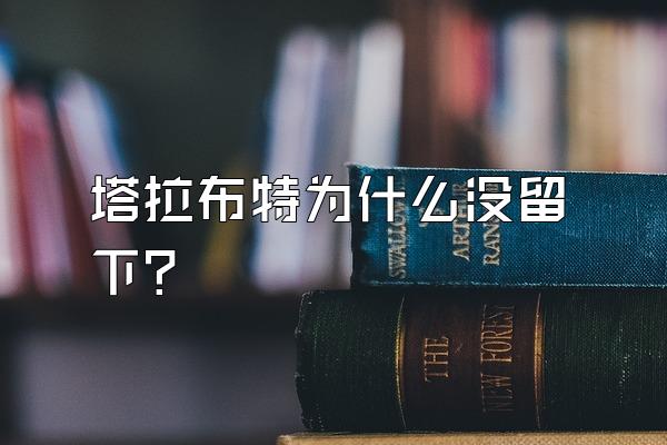 塔拉布特为什么没留下？