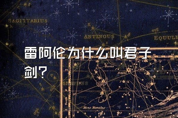 雷阿伦为什么叫君子剑？